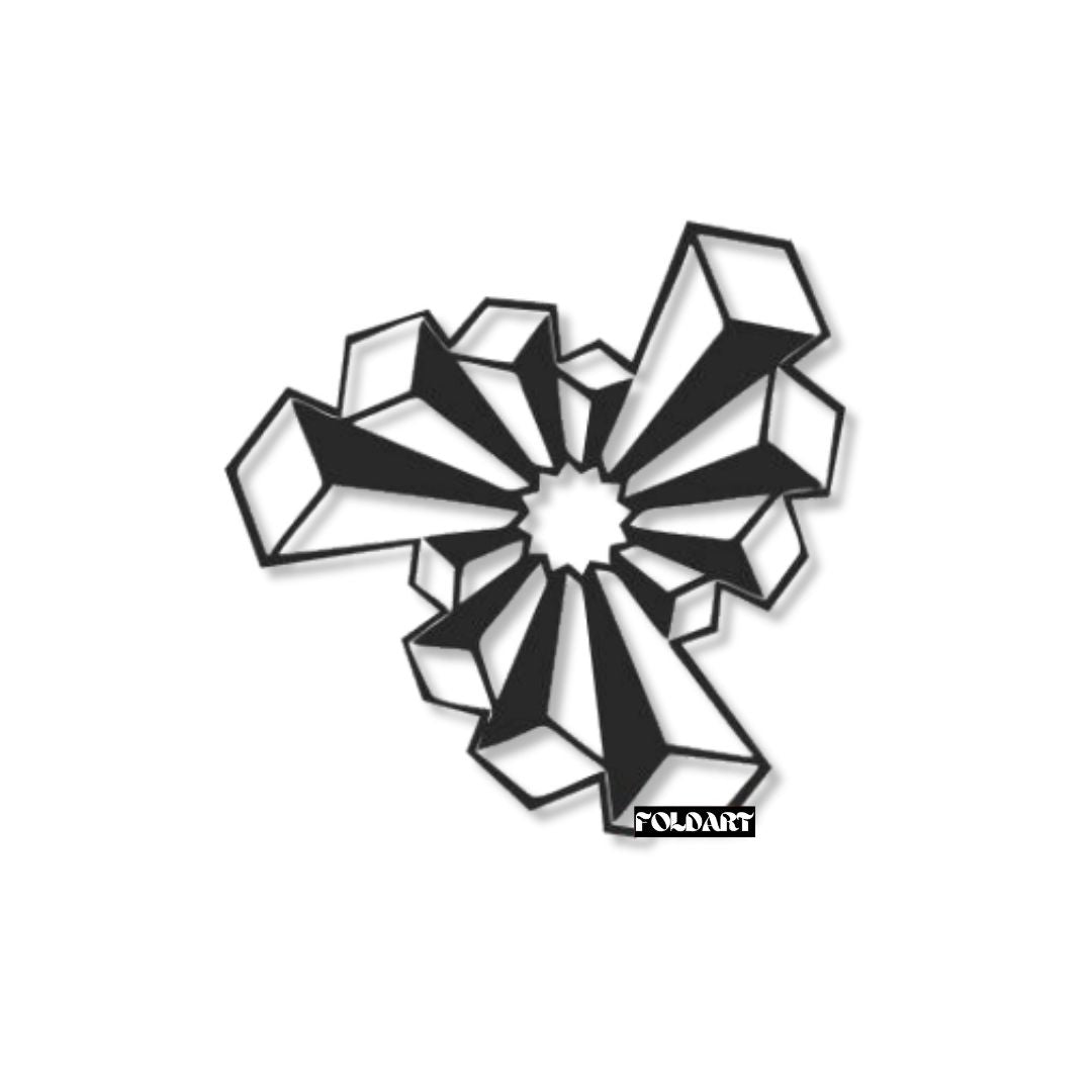 Forma Abstracta 3D - Tablou Contur Metalic - FOLDART