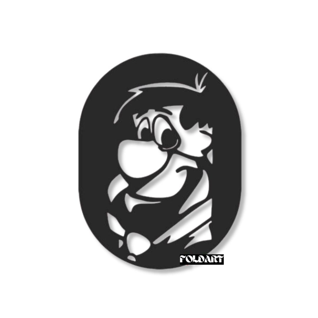 Fred Flintstone Portret - Tablou Contur Metalic - FOLDART
