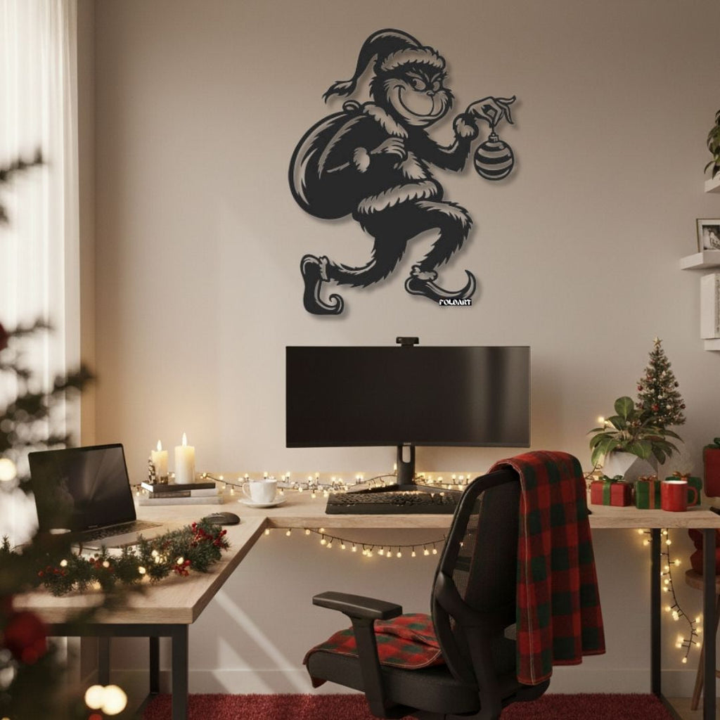 Grinch Fura Craciunul - Tablou Contur Metalic - FOLDART