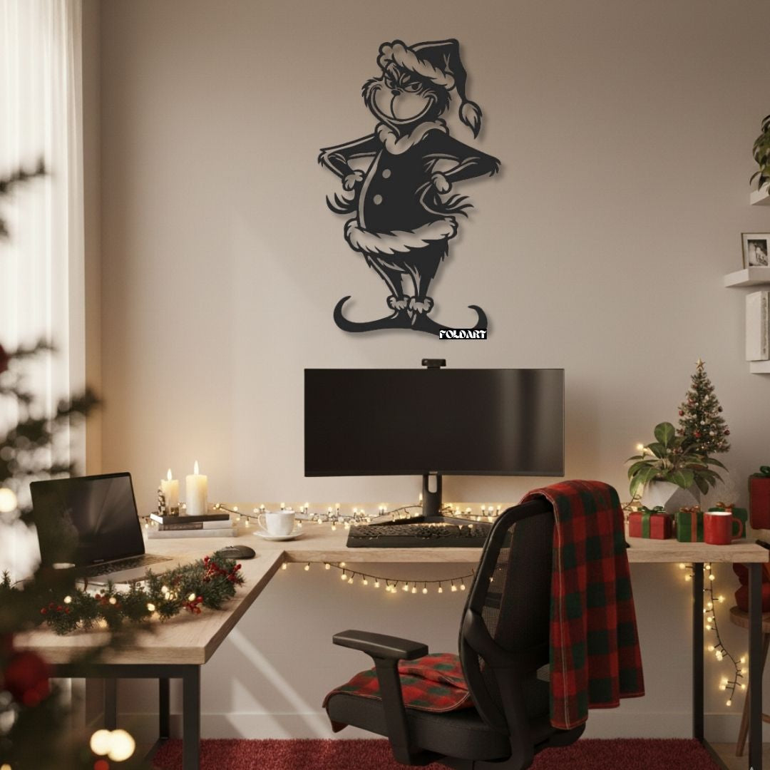 Grinch in Costum - Tablou Contur Metalic - FOLDART