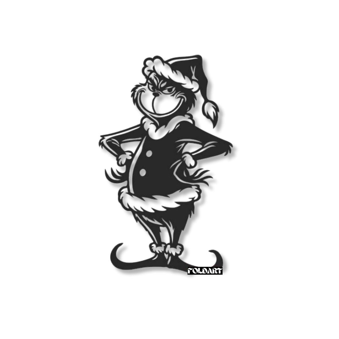 Grinch in Costum - Tablou Contur Metalic - FOLDART