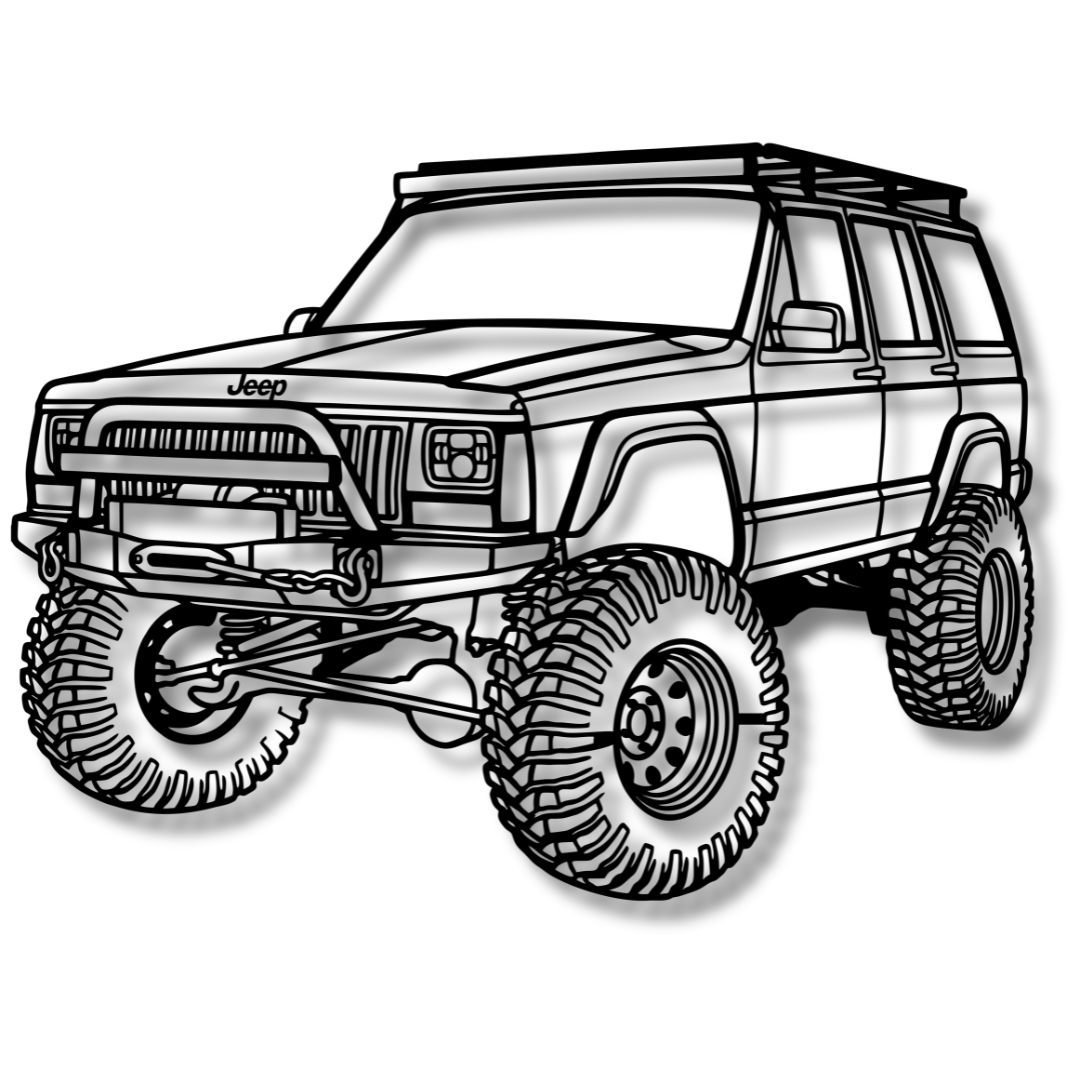 Jeep CUSTOM - Tablou Contur Metalic