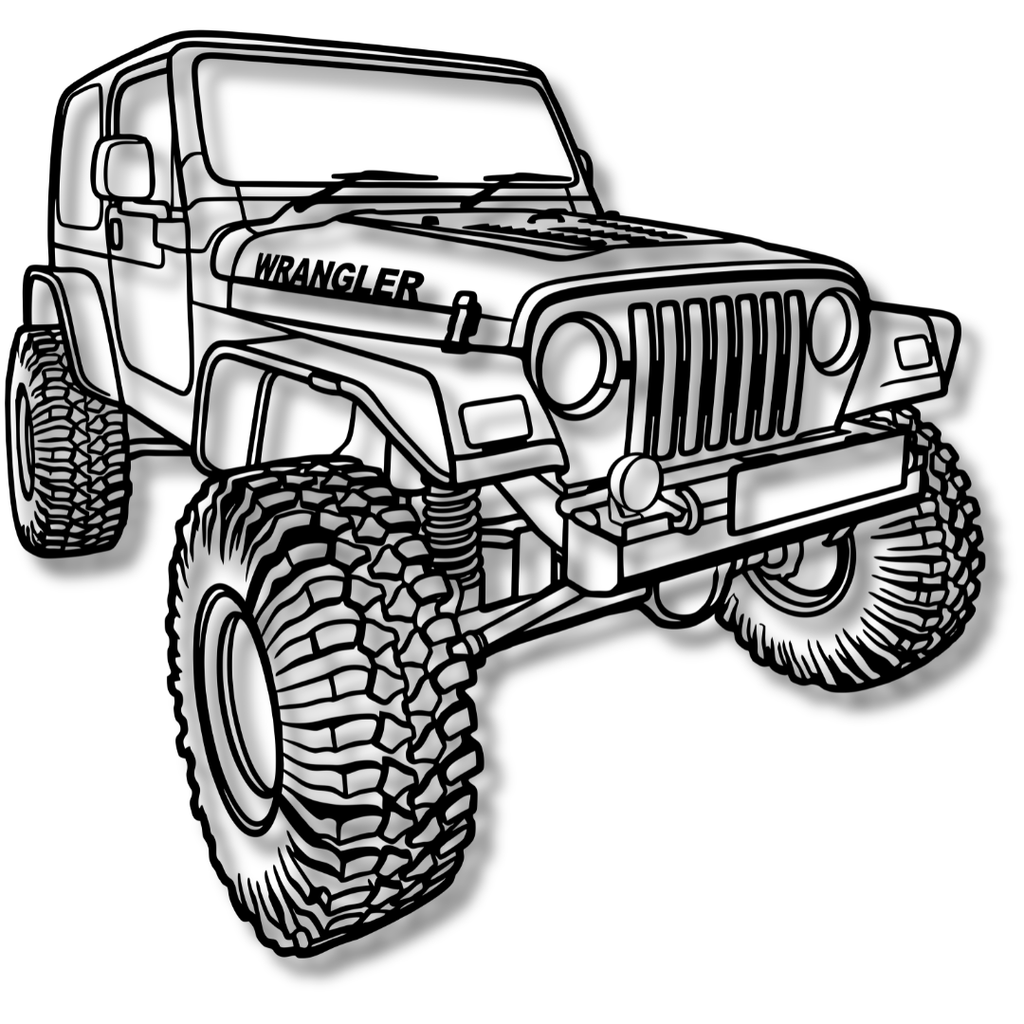 Jeep WRANGLER - Tablou Contur Metalic
