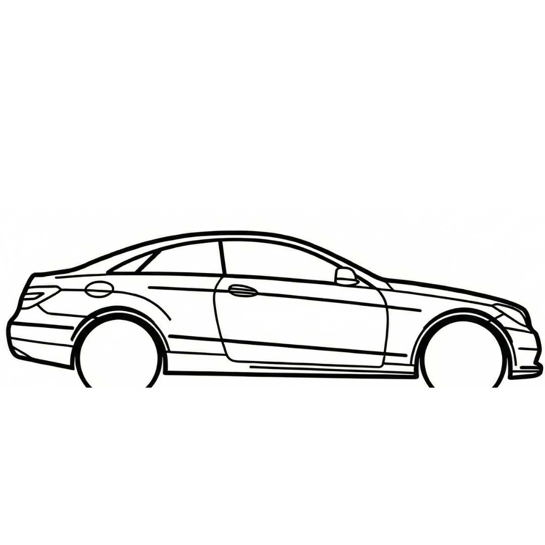 Mercedes E-class - Tablou Contur Metalic