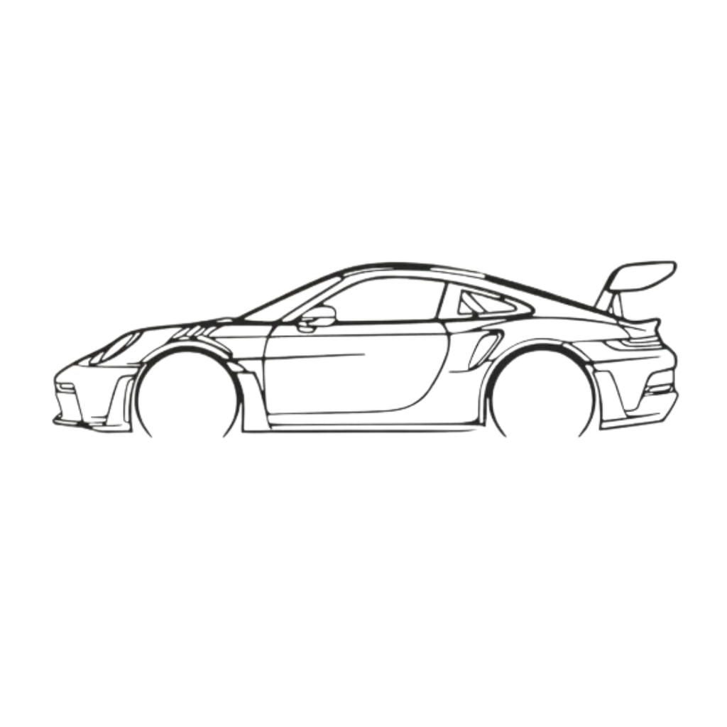 911 GT3 RS Model 992 - Tablou Contur Metalic
