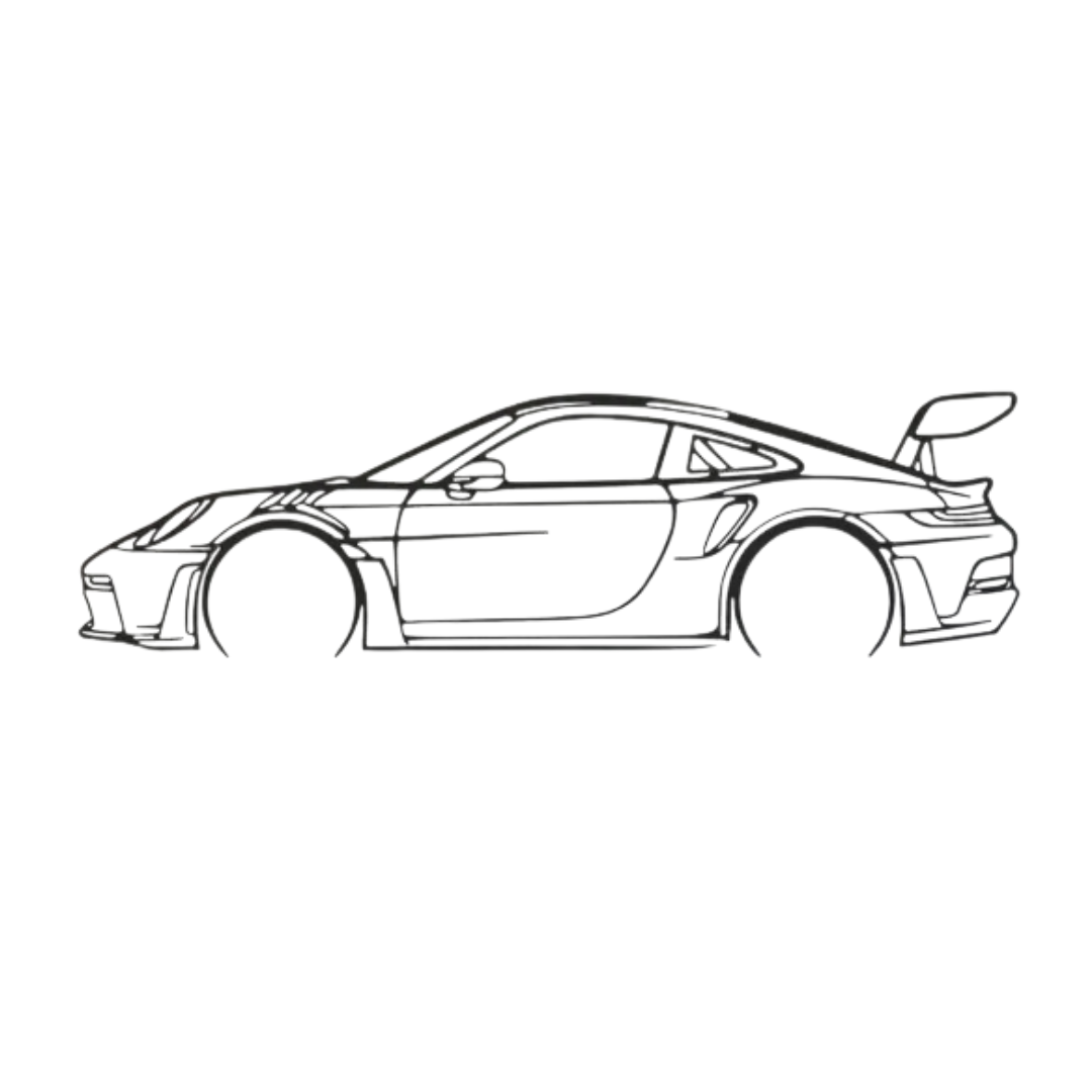 911 GT3 RS Model 992 - Tablou Contur Metalic