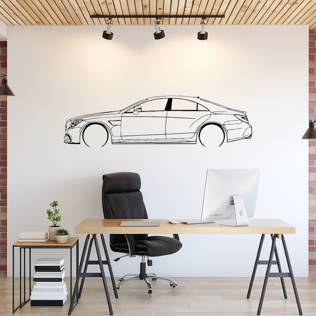 2021 E63S AMG Perspectivă - Tablou Contur Metalic