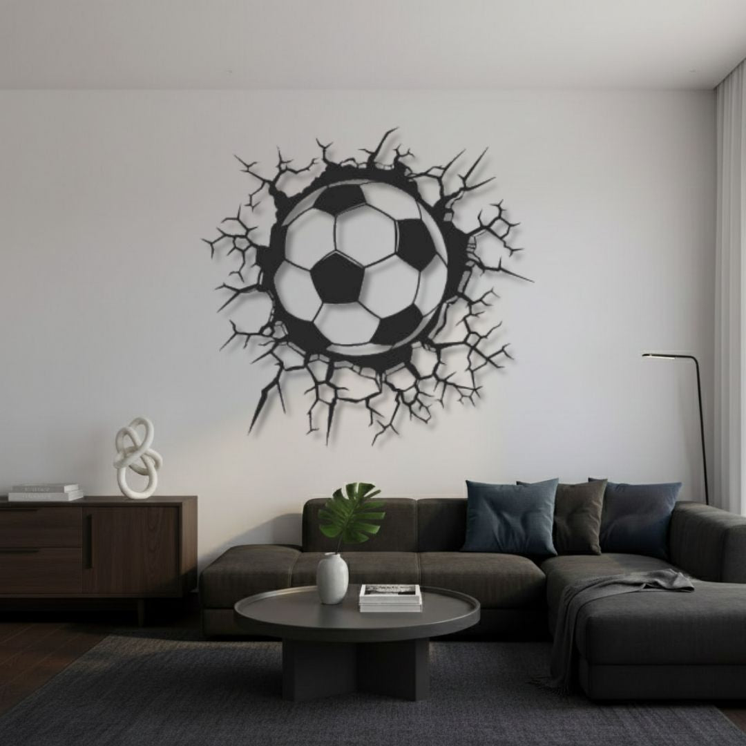 Minge Fotbal 3D - Tablou Contur Metalic - FOLDART