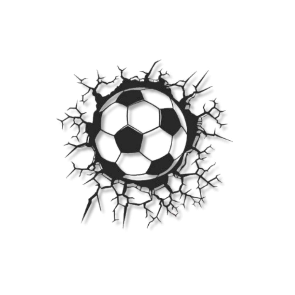 Minge Fotbal 3D - Tablou Contur Metalic - FOLDART
