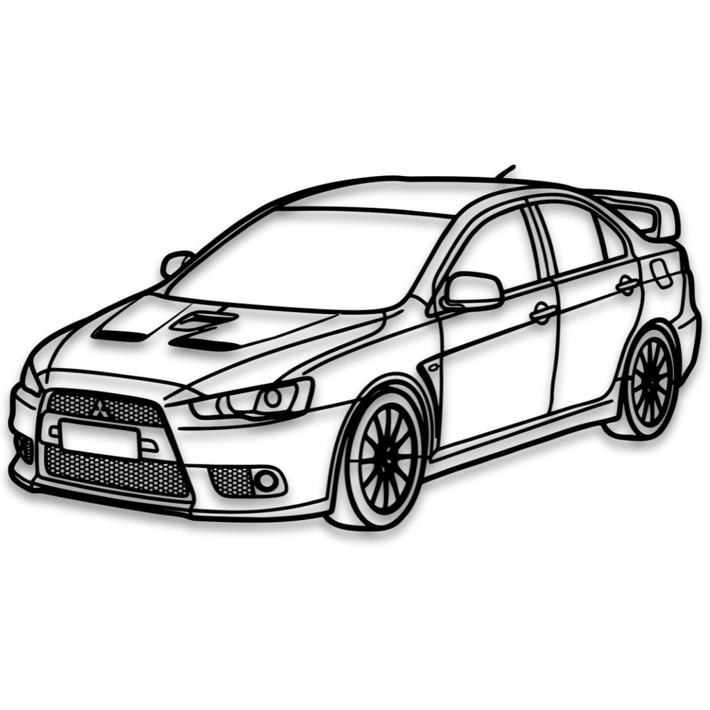 Mitsubishi Lancer Evolution B - Tablou Contur Metalic