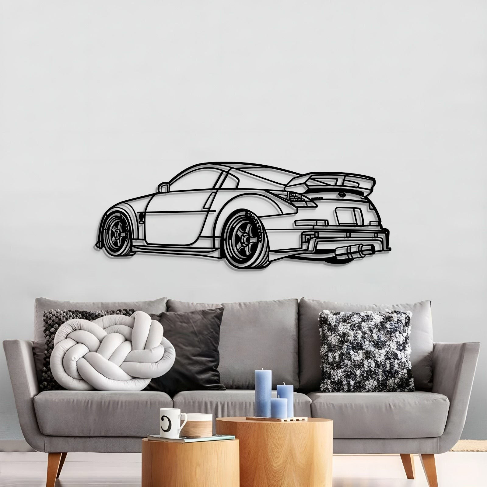 Nissan 350Z Perspectivă  wall décor – ready-to-hang premium steel design for sports car enthusiasts