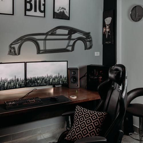 Sporty home décor piece showcasing Nissan 370Z 2015 metal wall art