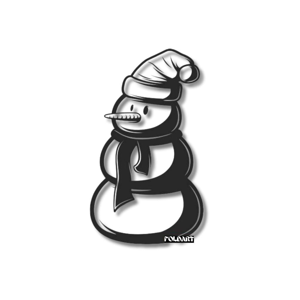 Om de Zapada 3D - Tablou Contur Metalic - FOLDART