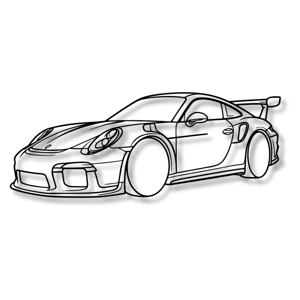 PORCHE 911 GT3 PERSPECTIVĂ - Tablou Contur Metalic