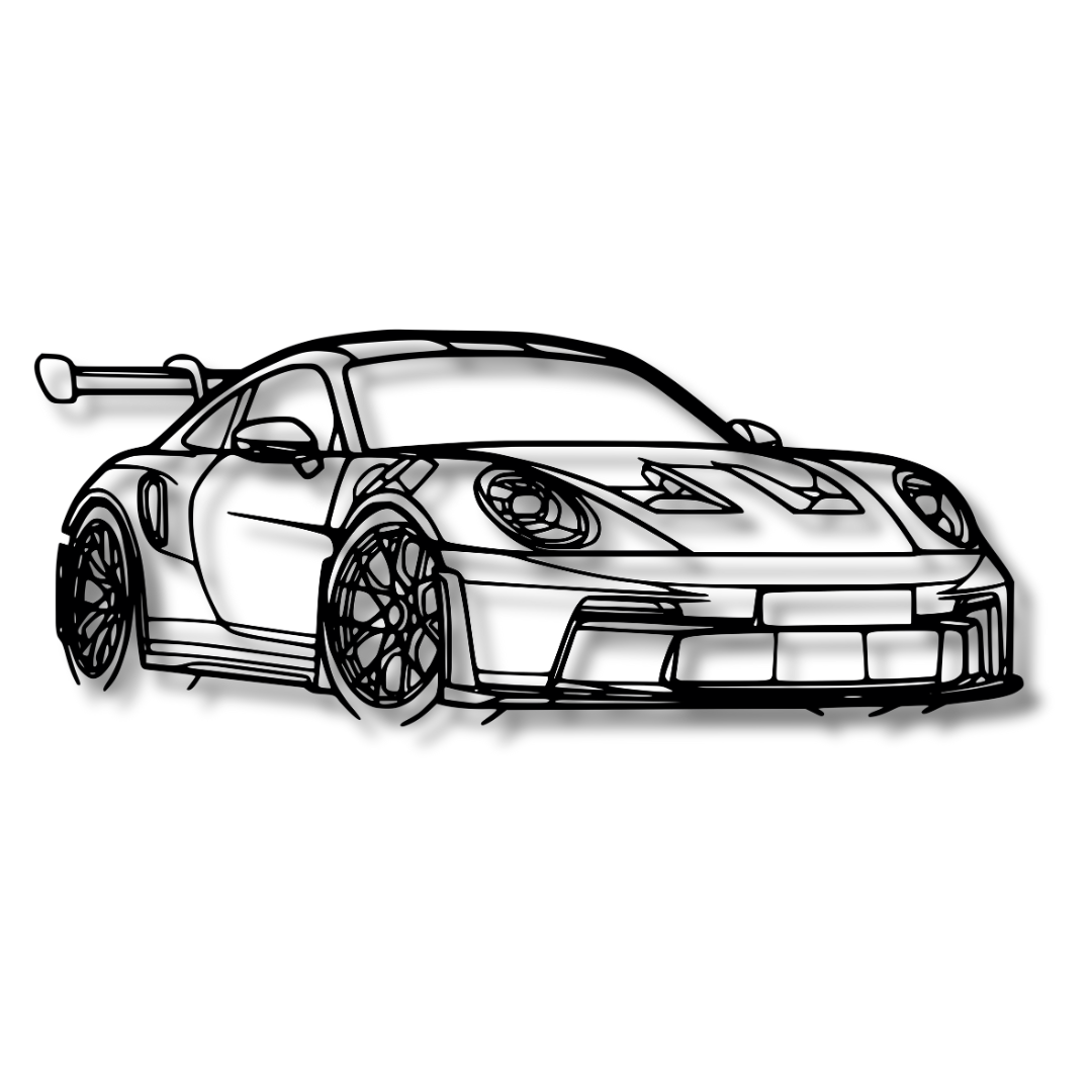 PORCHE 911 GT3 RS PERSPECTIVA - Tablou Contur Metalic