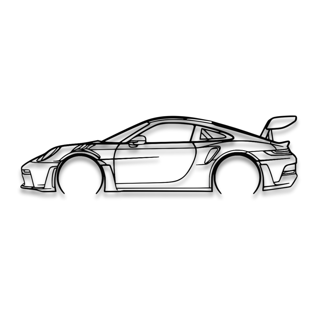 PORCHE 911 GT3 RS LATERAL - Tablou Contur Metalic