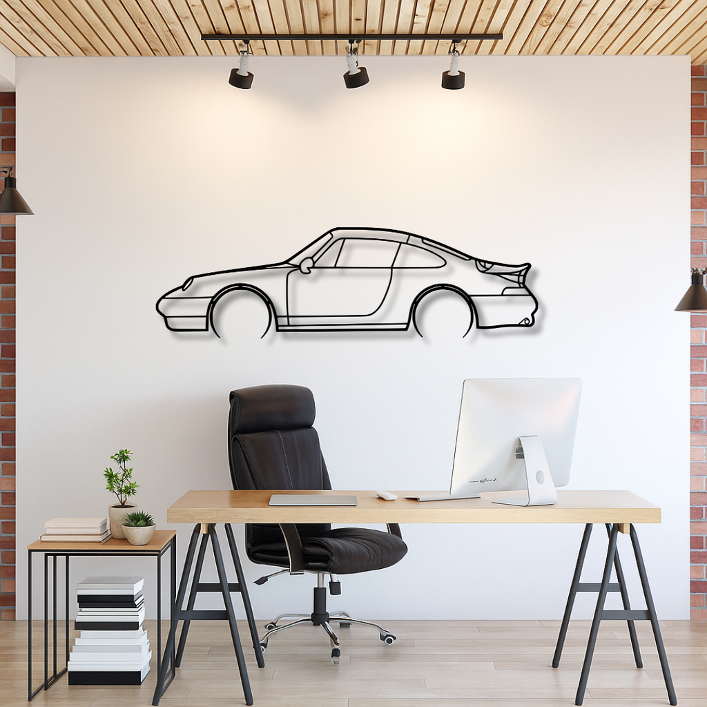 PORCHE 993 - Tablou Contur Metalic