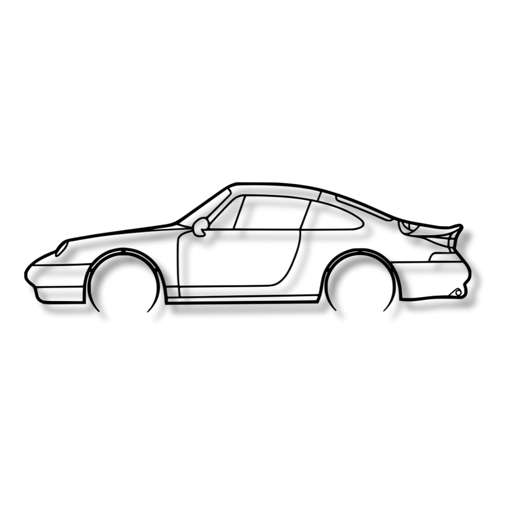 PORCHE 993 - Tablou Contur Metalic