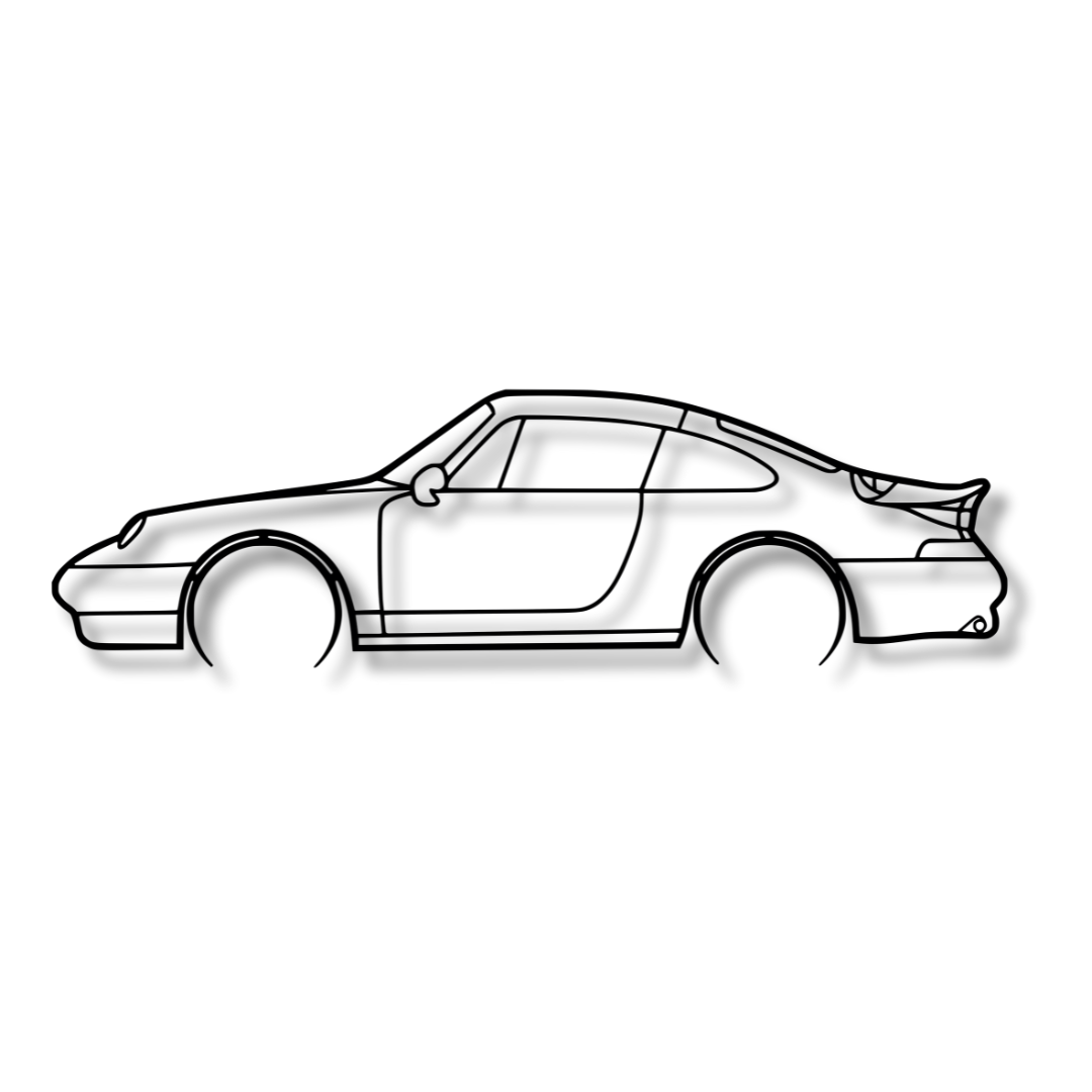 PORCHE 993 - Tablou Contur Metalic