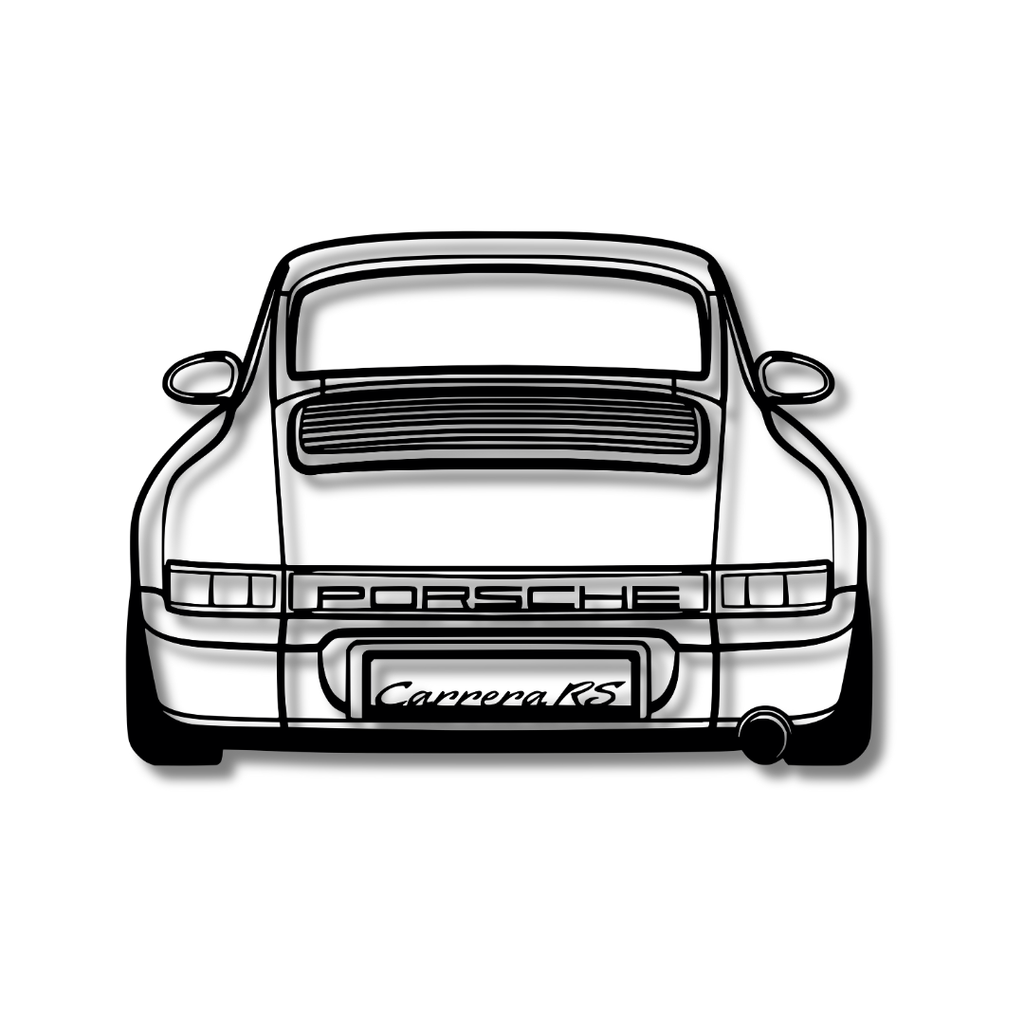 PORSCHE 911-964 vedere din spate - Tablou Contur Metalic