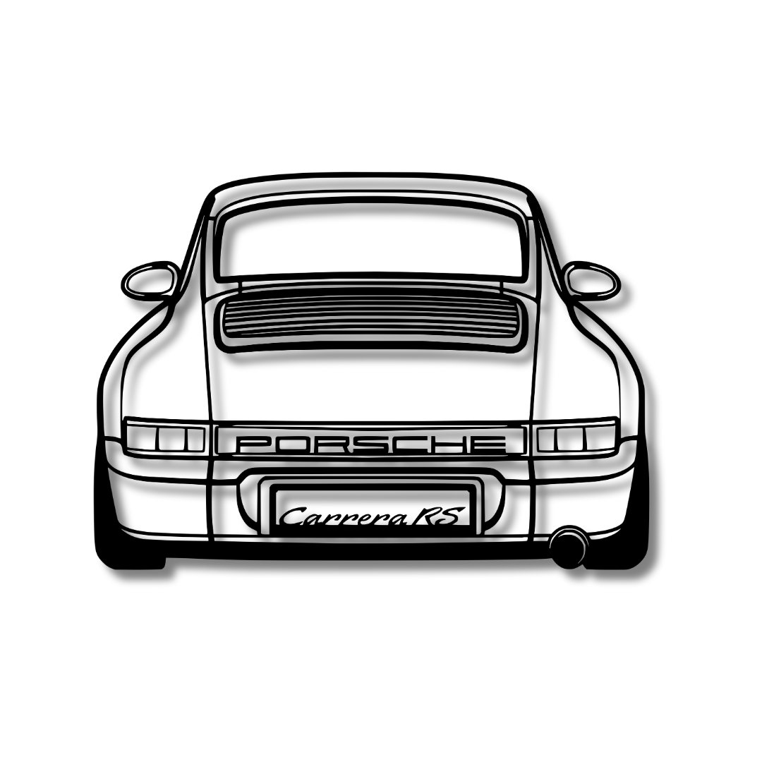 PORSCHE 911-964 vedere din spate - Tablou Contur Metalic