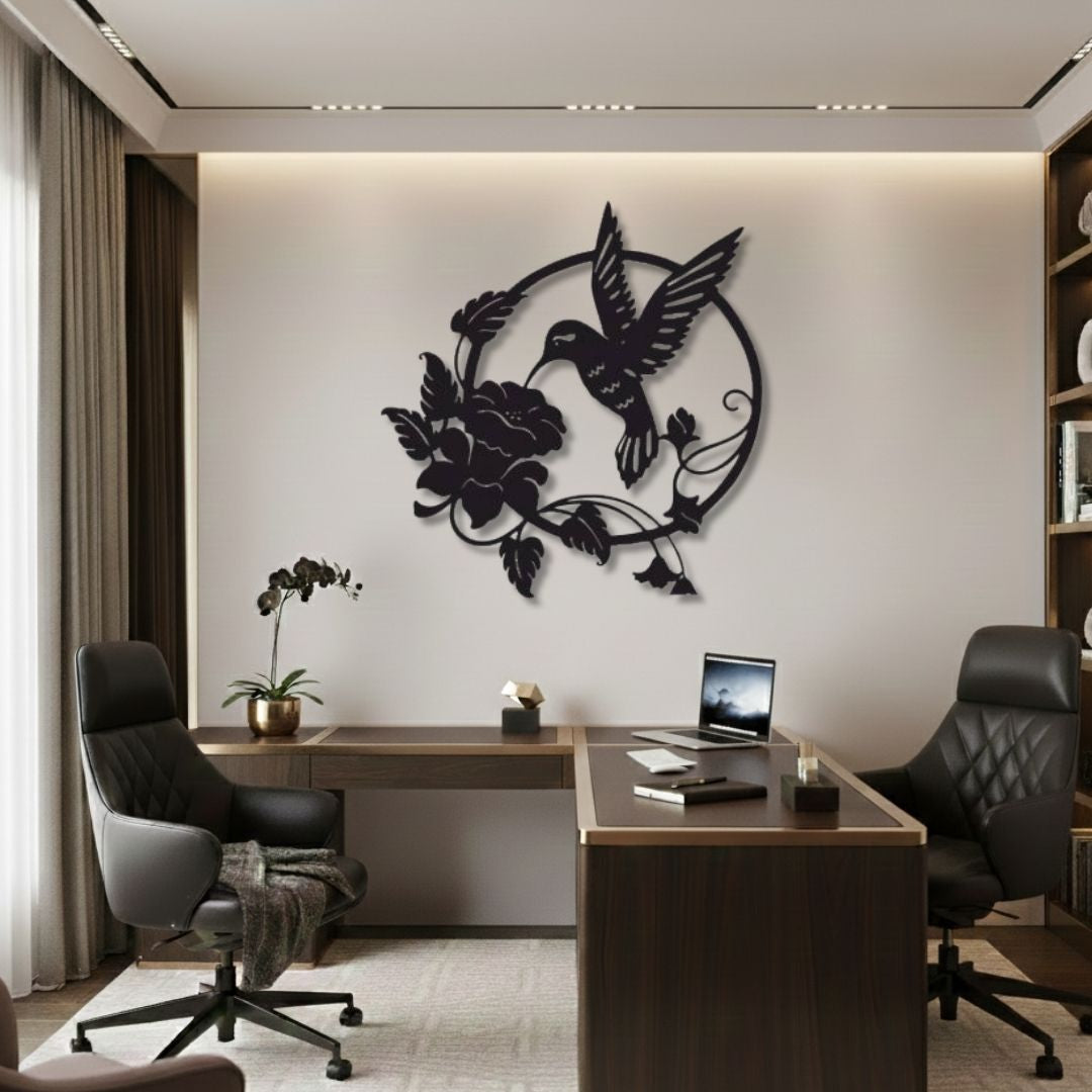 Pasare Colibri - Tablou Contur Metalic - FOLDART