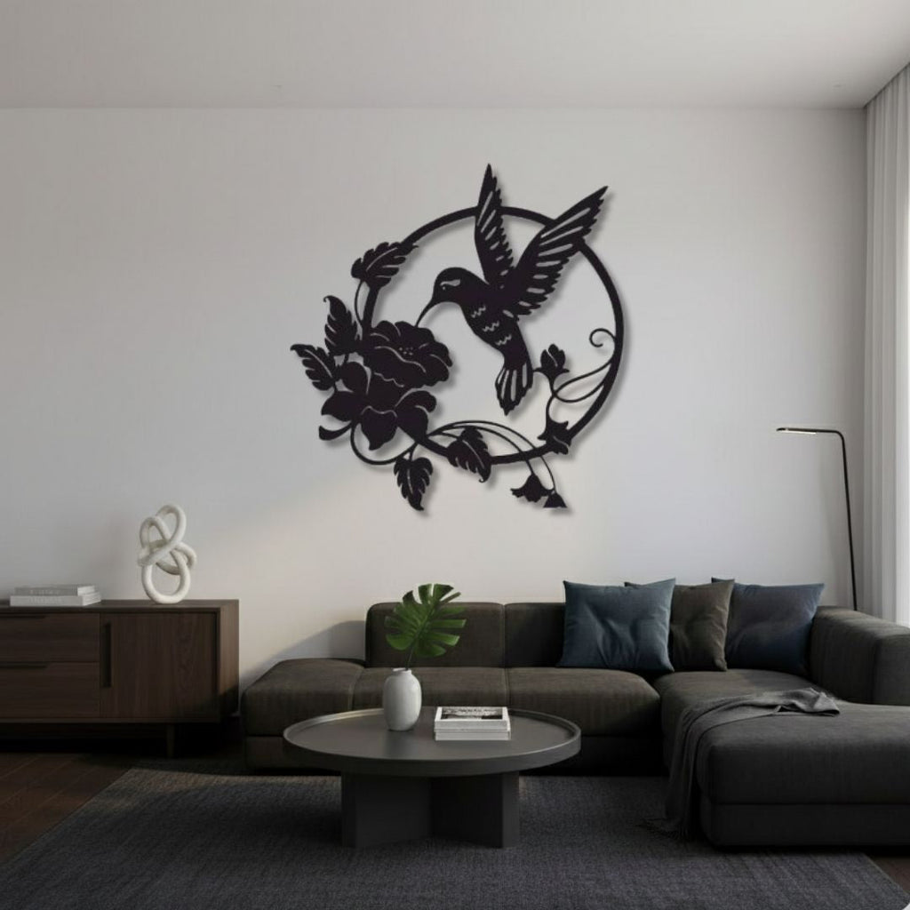 Pasare Colibri - Tablou Contur Metalic - FOLDART