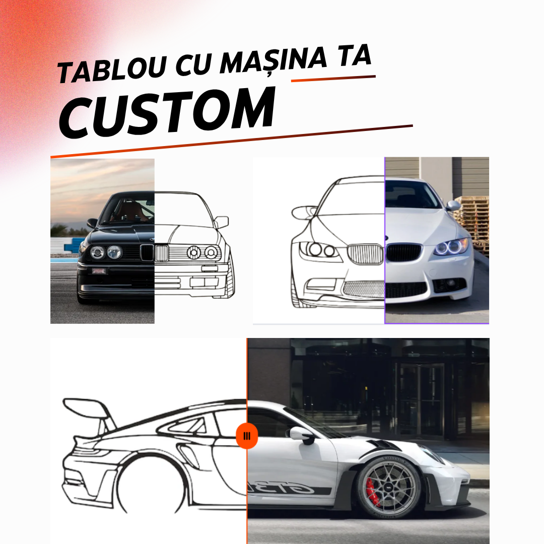 CUSTOM - Tablou contur cu mașina ta