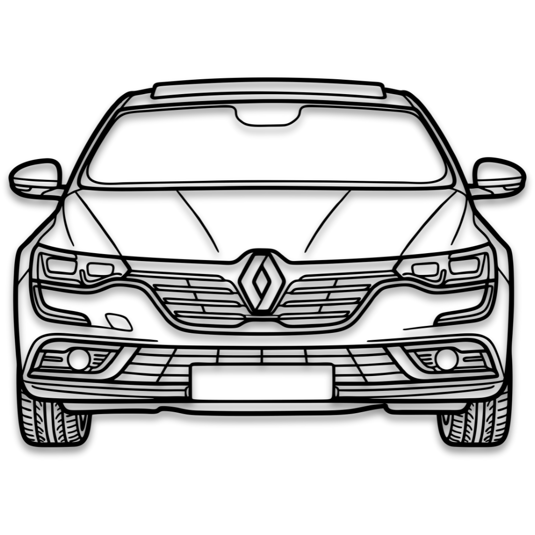 Renault Talisman vedere din față - Tablou Contur Metalic
