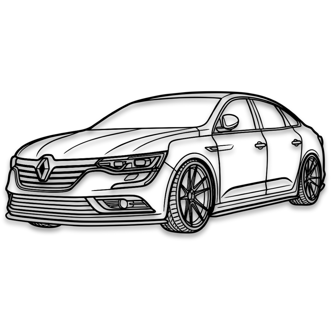 Renault Talisman Perspectivă - Tablou Contur Metalic