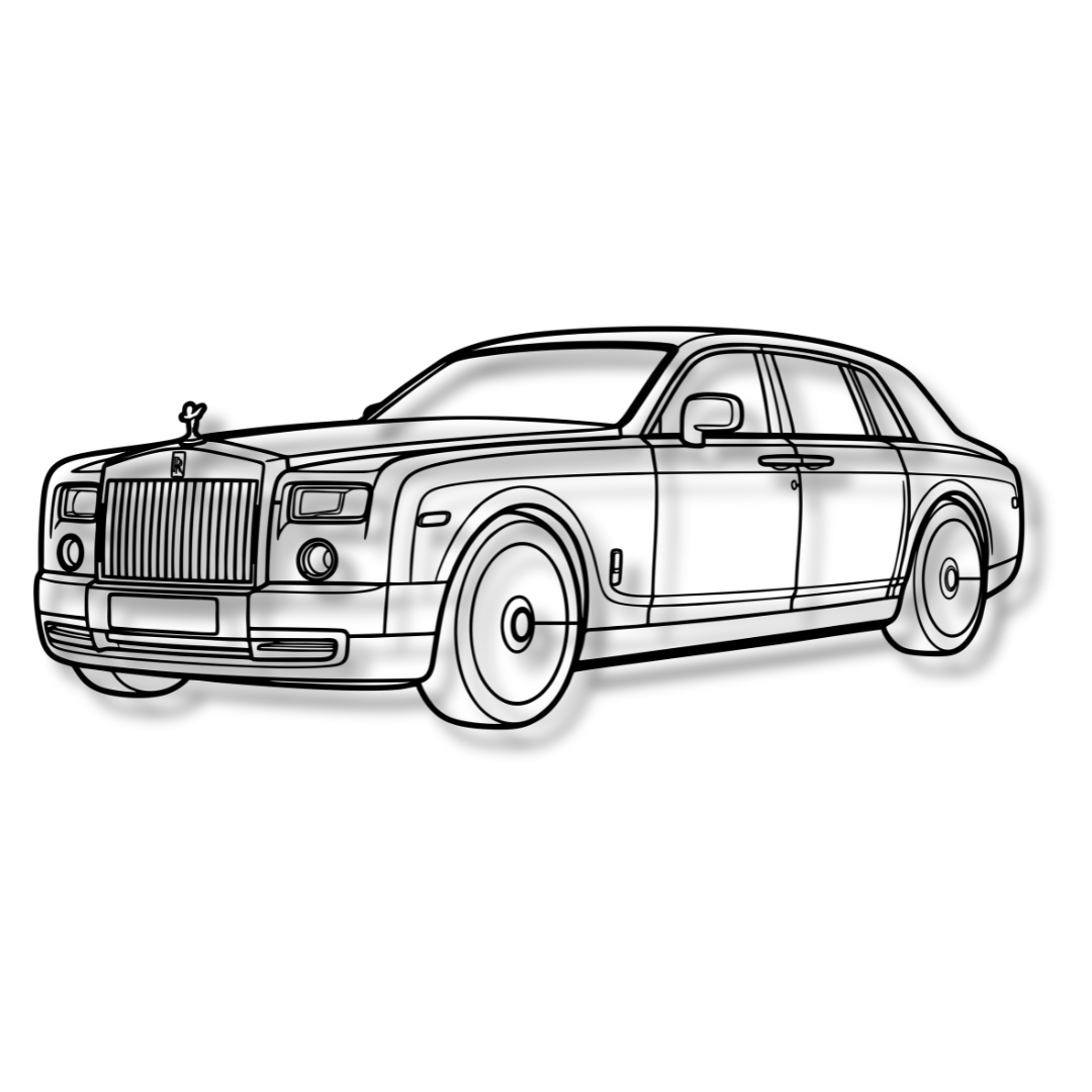 ROLLS ROYS PHANTOM PERSPECTIVĂ - Tablou Contur Metalic