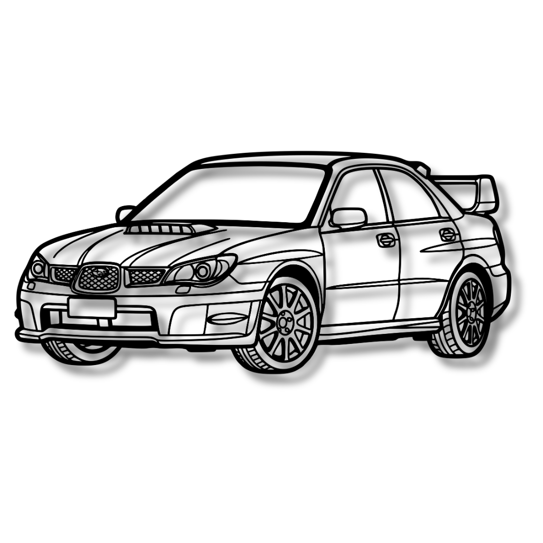 SUBARU IMPREZA 1 - Tablou Contur Metalic