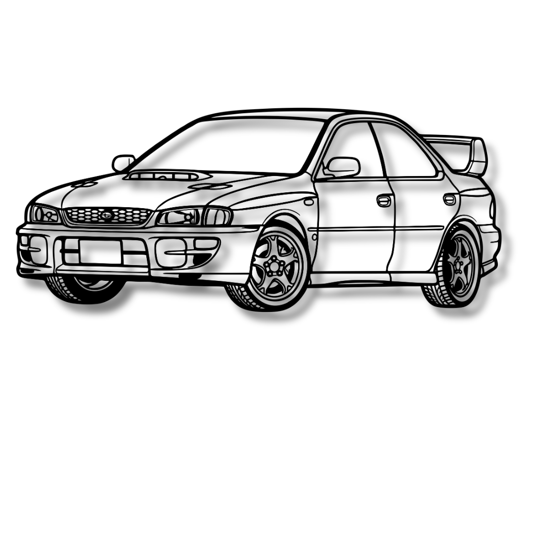SUBARU IMPREZA 2 - Tablou Contur Metalic