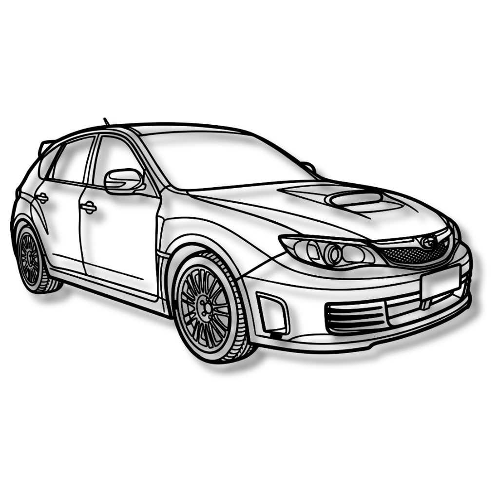 SUBARU IMPREZA 5 - Tablou Contur Metalic