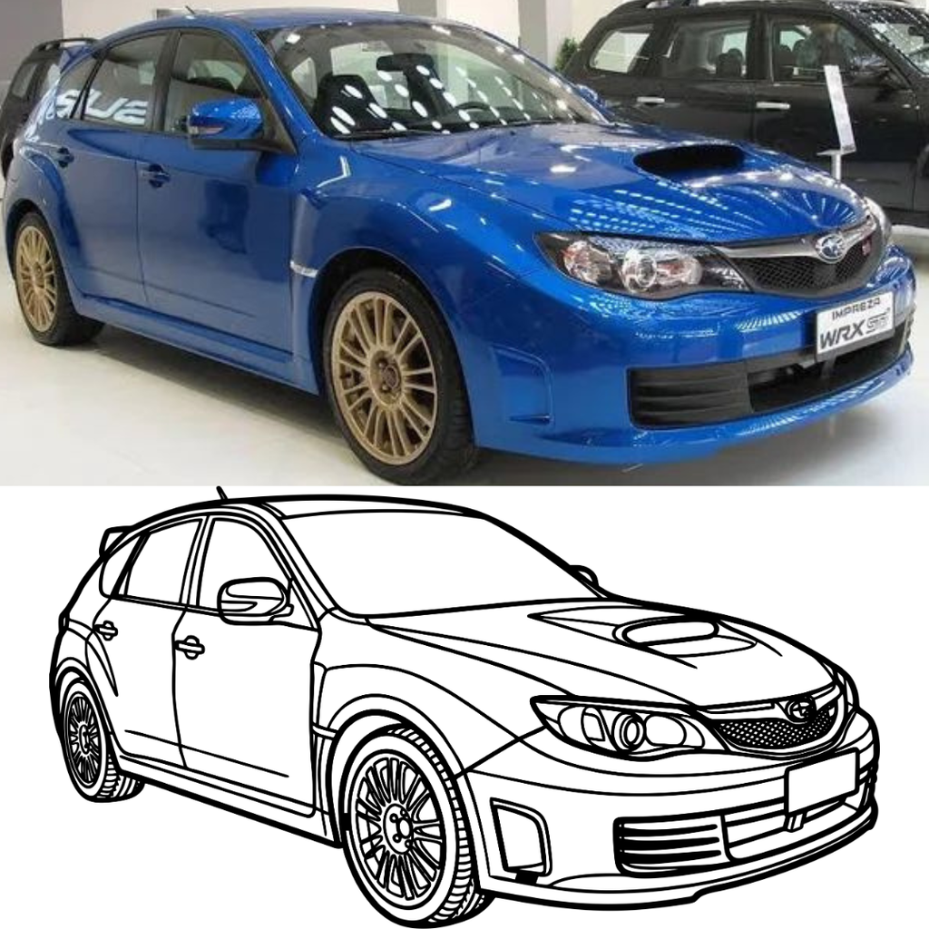 SUBARU IMPREZA 5 - Tablou Contur Metalic