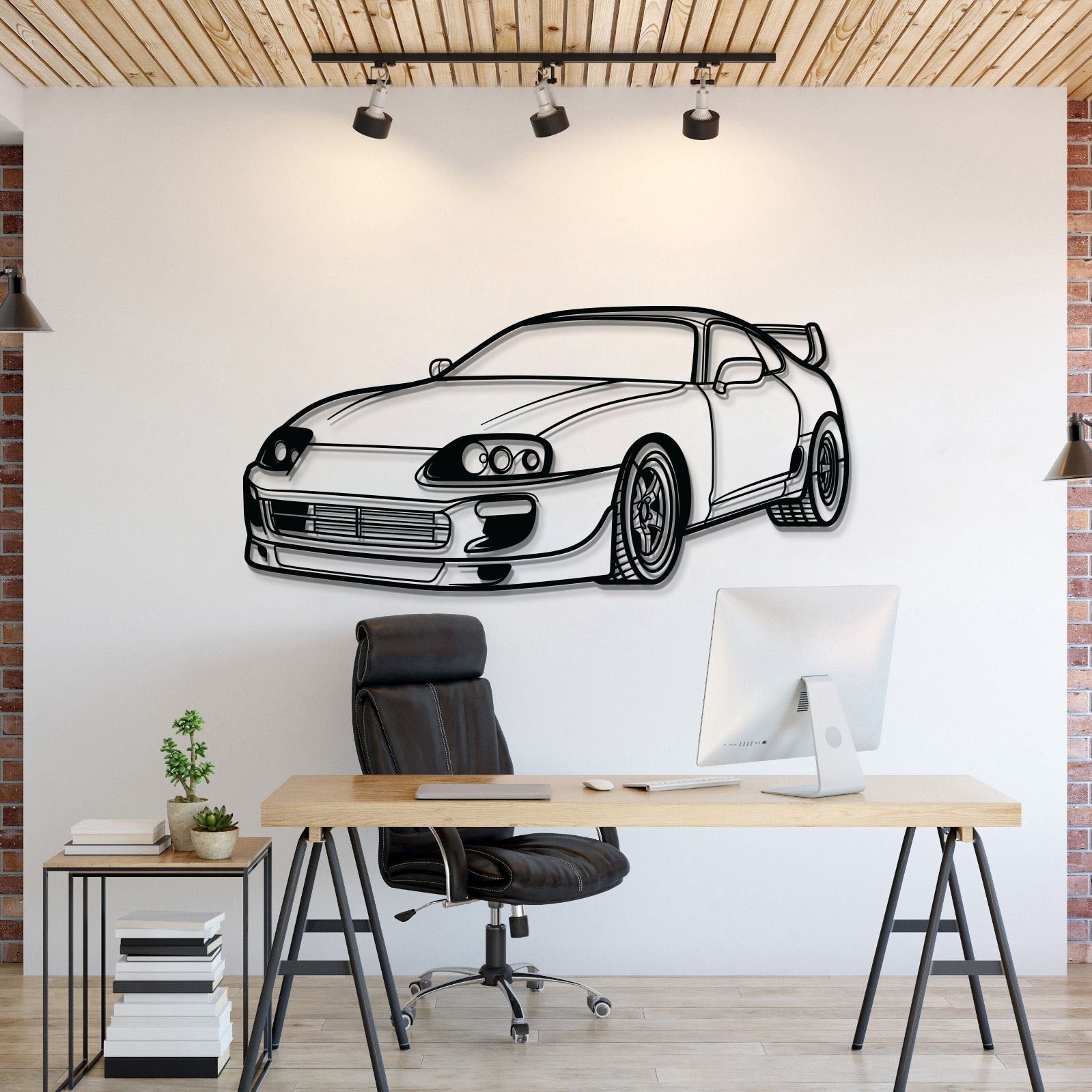 Toyota Supra MK4 Perspectivă  metal wall art – iconic JDM silhouette décor