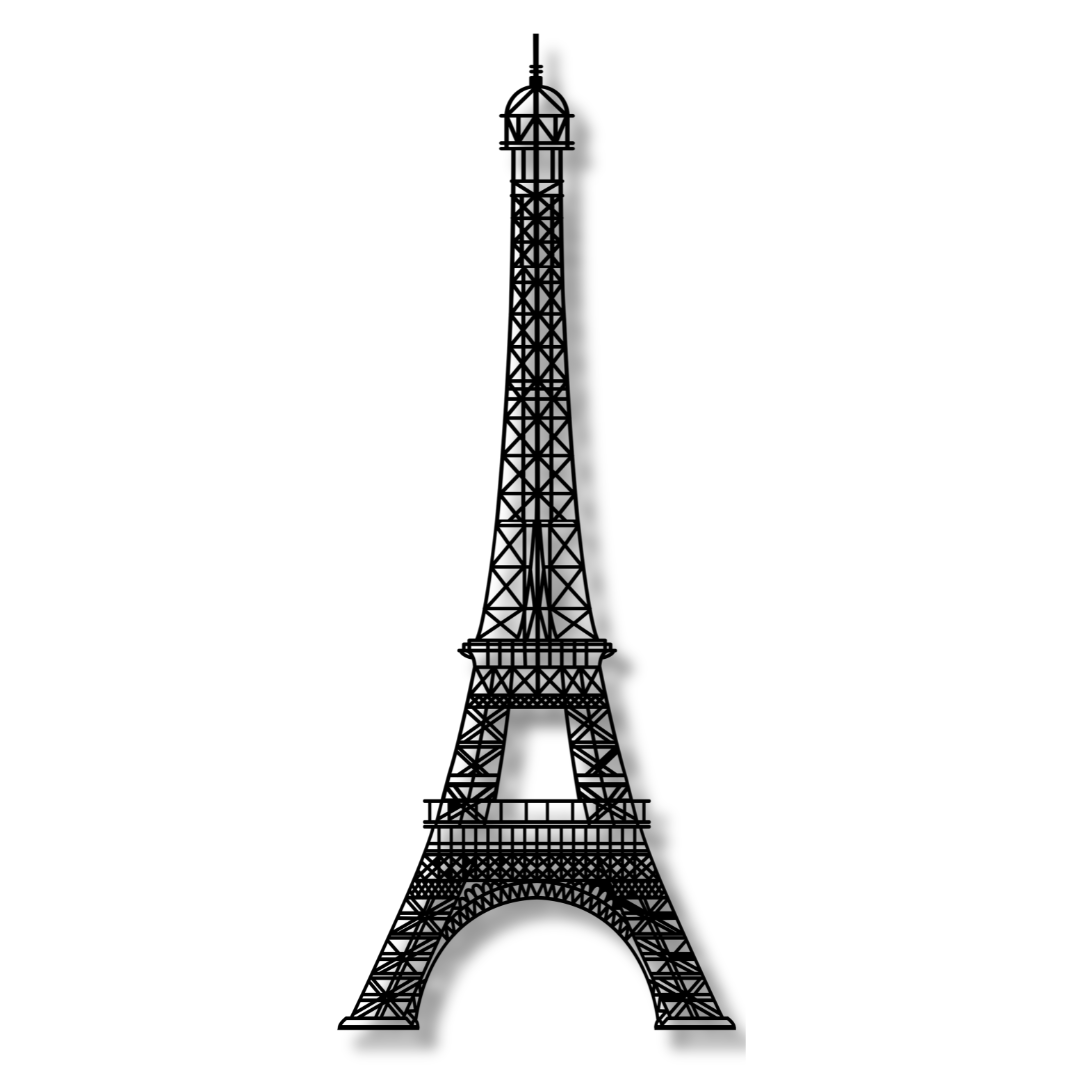 Turnul Eiffel – Tablou Contur Metalic