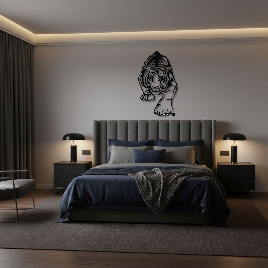 Tigru la Panda - Tablou Contur Metalic - FOLDART