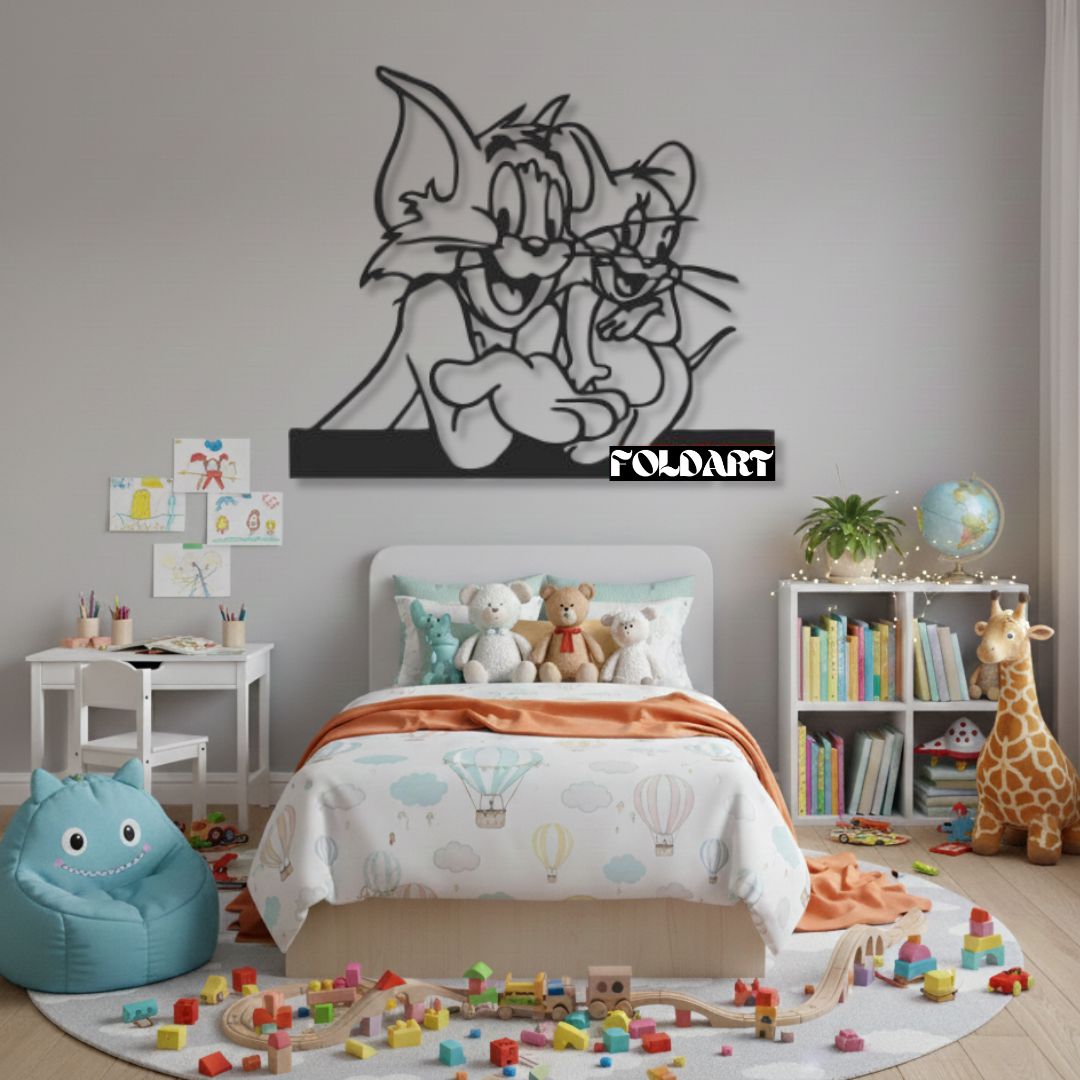 Tom si Jerry - Tablou Contur Metalic - FOLDART