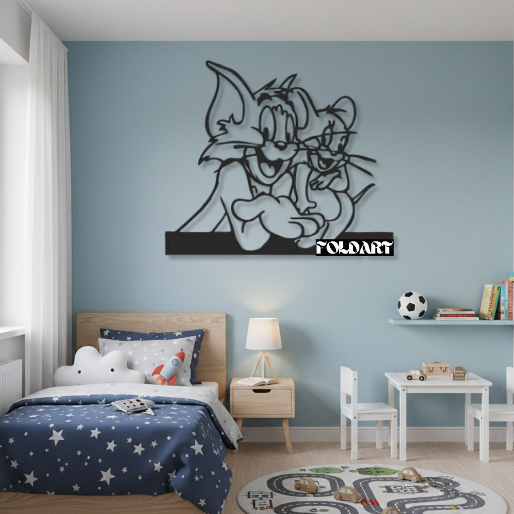 Tom si Jerry - Tablou Contur Metalic - FOLDART