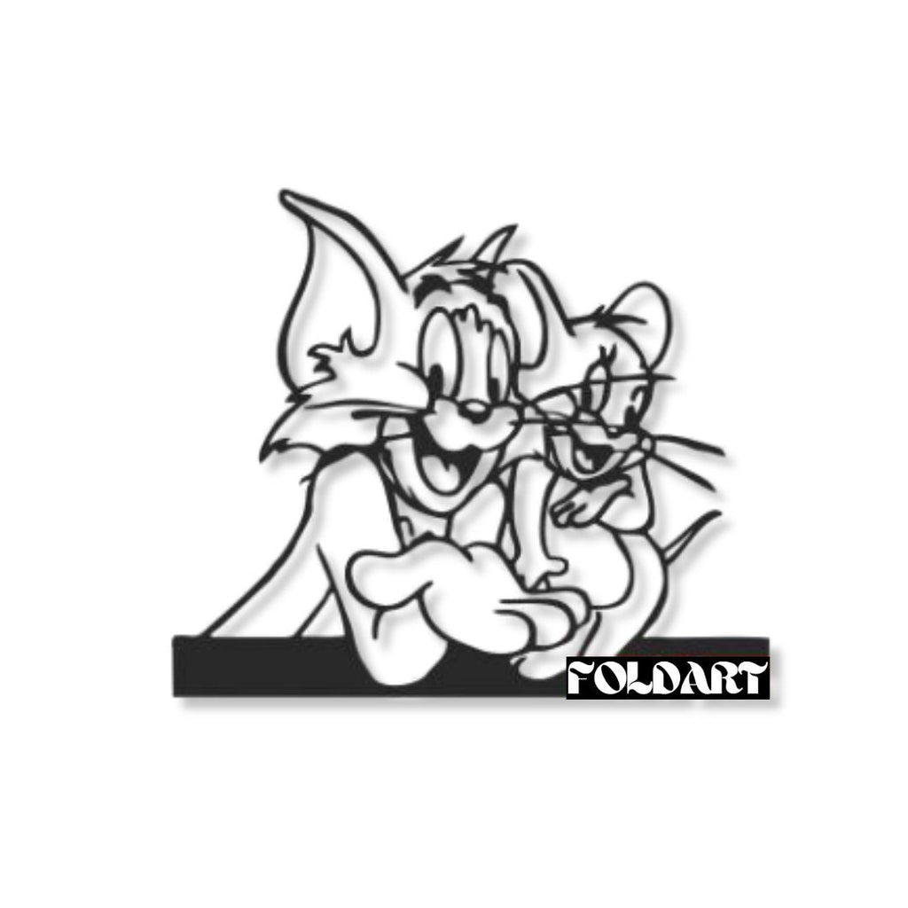 Tom si Jerry - Tablou Contur Metalic - FOLDART