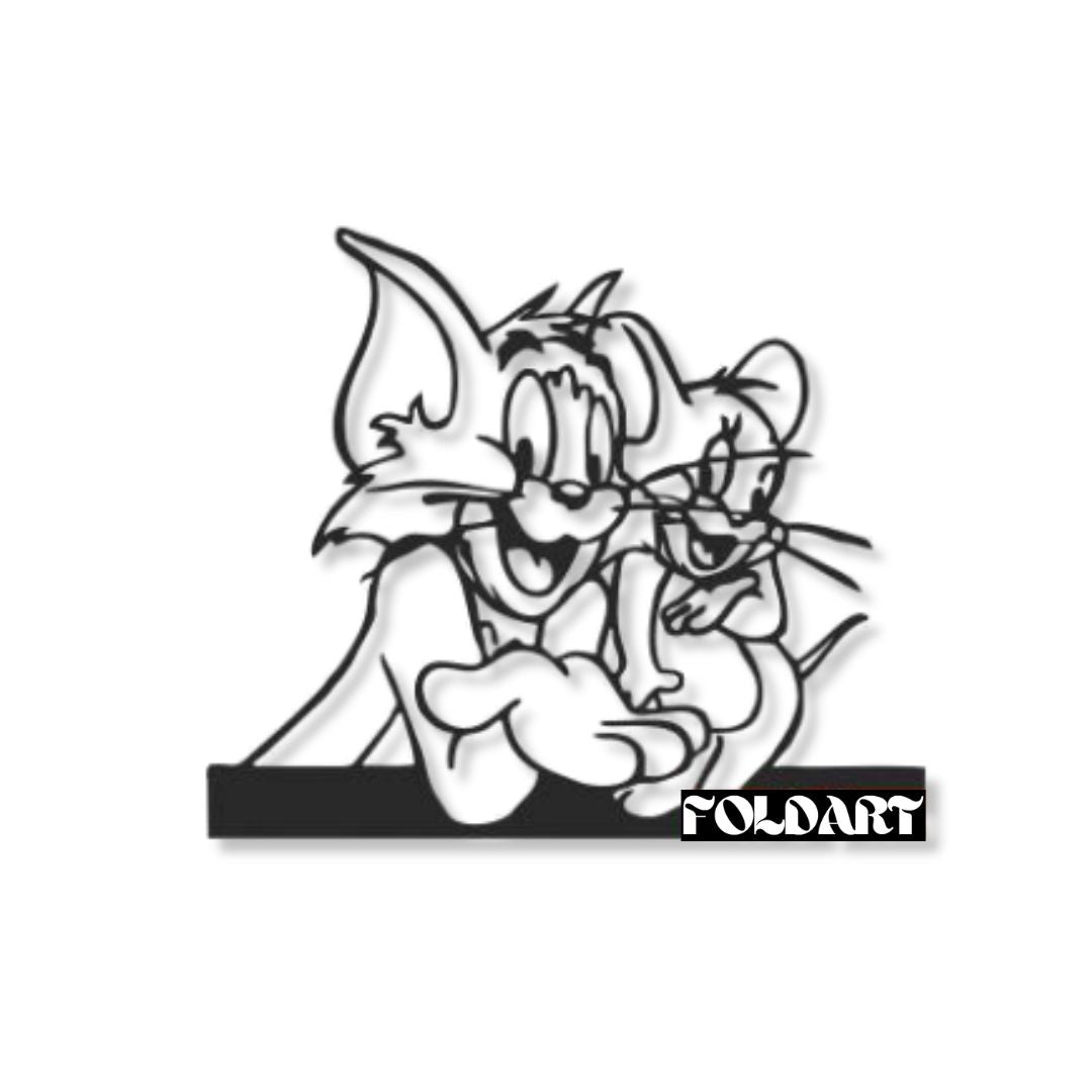 Tom si Jerry - Tablou Contur Metalic - FOLDART