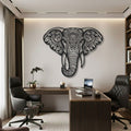 Elefant Decorativ Tribal - Tablou Contur Metalic - FOLDART
