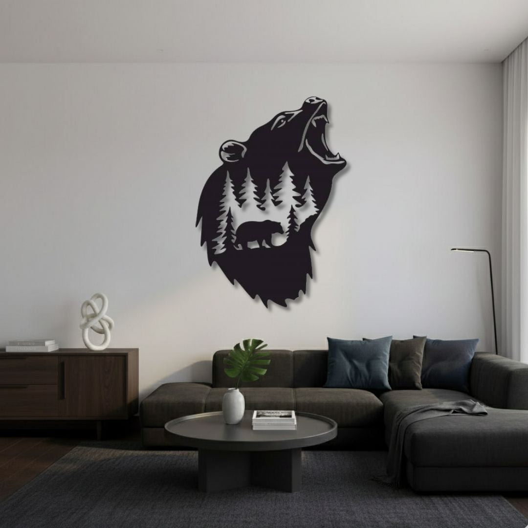 Urs Racnind Padure - Tablou Contur Metalic - FOLDART