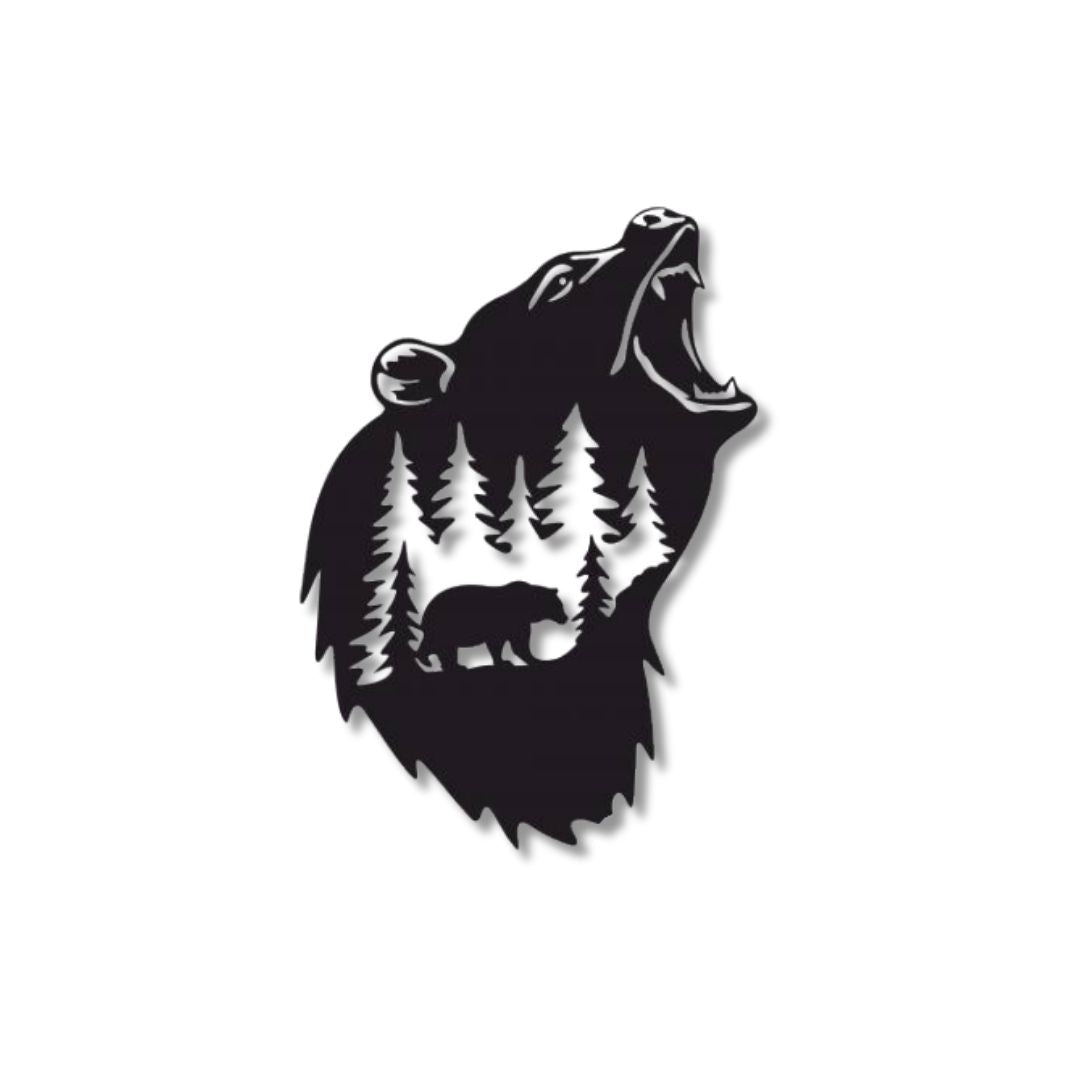 Urs Racnind Padure - Tablou Contur Metalic - FOLDART