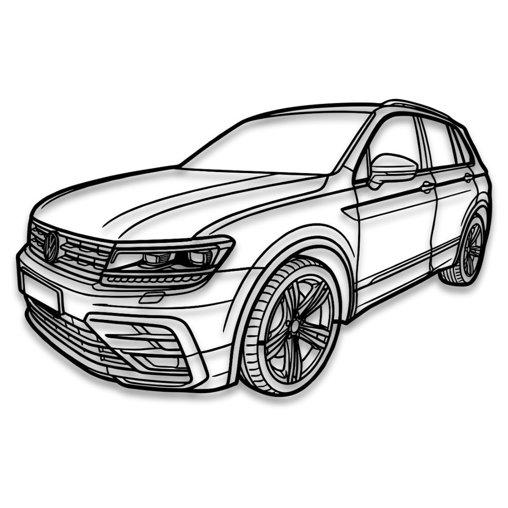 VW TIGUAN Perspectiva - Tablou Contur Metalic