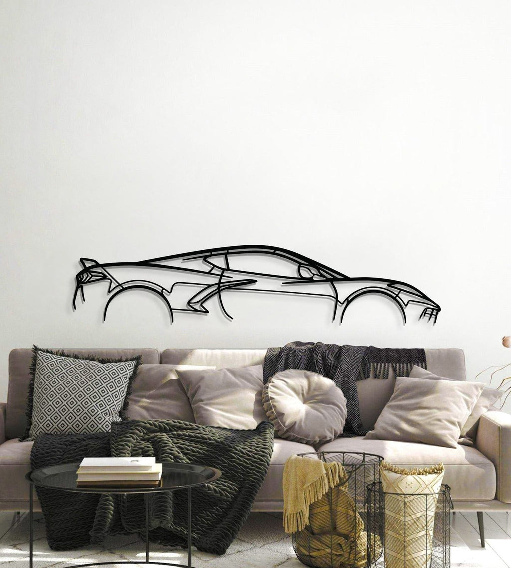 chevrolet corvette c8 handcrafted metal decor