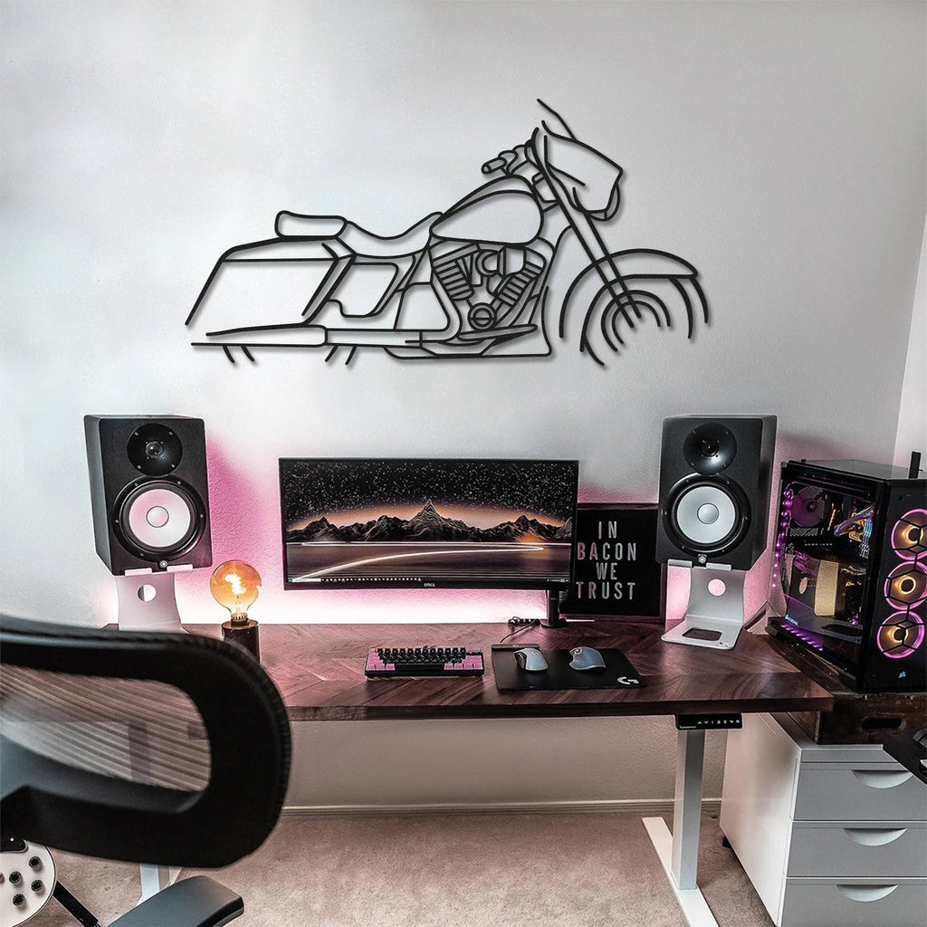 harley davidson street glide garage art