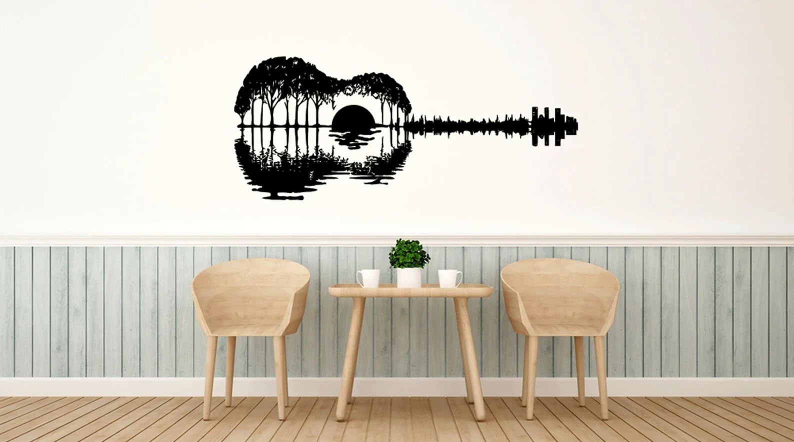 Chitara Reflectie – Tablou Contur Metalic - FOLDART