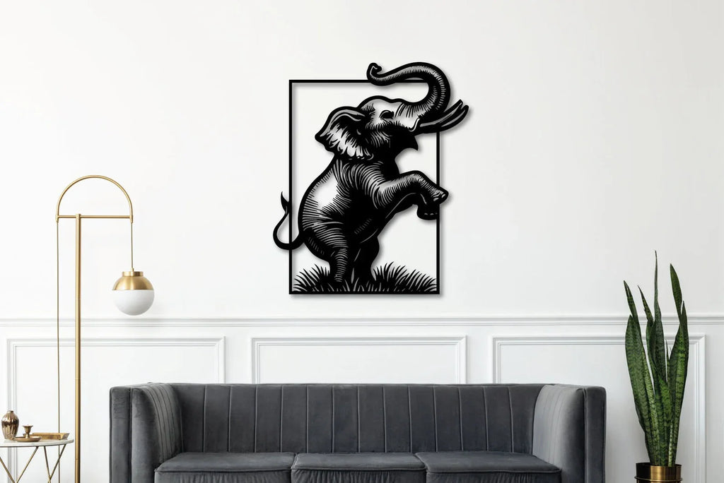 Elefant – Tablou Contur Metalic - FOLDART